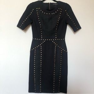 BCBG Black Textured Dress